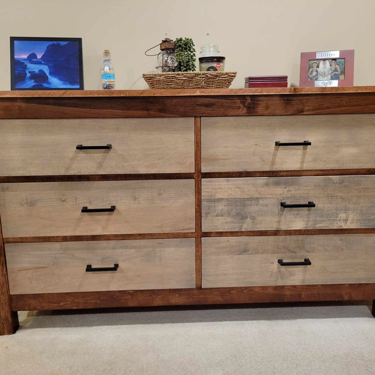 A very stylish and timeless custom-made dresser by Fathers Hands Woodwork's